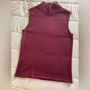 Tahari Women's Burgundy Knit Tank Top